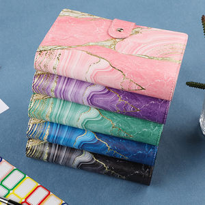 Vente en gros de classeur de luxe en cuir Pu avec 6 anneaux A6 avec enveloppes à fermeture éclair - Product Image 2