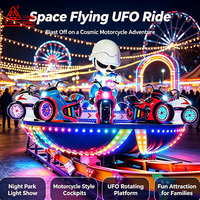 Manège UFO Volant Emotionnel pour Parcs d'Attractions Extérieurs et Intérieurs, Manège Magic Bowl Disco, Manège Soucoupe Volante, Petit Manège UFO avec Musique