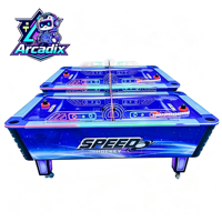 Table de hockey sur air commerciale à monnayeur, prix d'usine, pour 2 joueurs, machine de jeu d'arcade de hockey avec LED pour centre de jeux