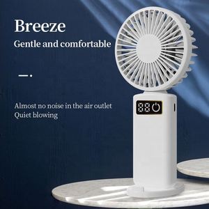 Oem Odm Usb Rechargeable Portable Pocket Mini Small Stand <b>Table</b> With Phone Holder Outdoor Handheld Air Cooling Fan - Product Image 3