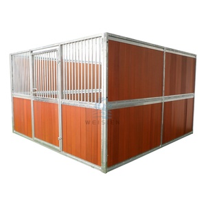 耐用的便携式竹马马厩，带荷兰门模块化摊位谷仓系统，用于户外骑行设施可选屋顶 - Product Image 3