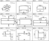 6063, nuevo diseño anodizado, marco de ventana de puerta de cocina de aluminio extruido, perfil de aluminio, ventanas y puertas de aluminio para Tanzania