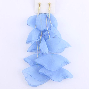 Mode lumière dentelle Rose fleur boucles <span class=keywords><strong>d</strong></span>'oreilles fil tissu Floral <span class=keywords><strong>longue</strong></span> couche gland boucles <span class=keywords><strong>d</strong></span>'oreilles plage Costume boucles <span class=keywords><strong>d</strong></span>'oreilles pour les femmes - Product Image 5