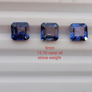 Zafiro Azul de Alta Calidad Cultivado en Laboratorio, Corte Cuadrado, Gema Suelta de Calidad Premium para Joyería Fina, para la Elaboración de Joyas - Product Image 2