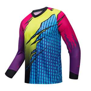 Индивидуальный мужской Мотокросс с длинным рукавом, Джерси для велоспорта, оптовая продажа, лучшая одежда для скоростного спуска, внедорожного велосипеда, майка для горного велосипеда - Product Image 6