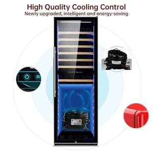 JOSOO 188-Bottle Dual-Zone Corner Wine Cooler for Household Use - Product Image 3
