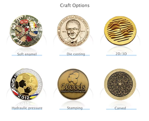 Monete in metallo bianco Die stampaggio in lega di zinco metallo vecchio raro smalto 3D doppio lato oro aquila moneta - Product Image 2