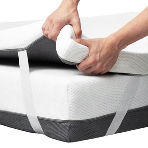 Colchón de espuma viscoelástica lavable de <span class=keywords><strong>140x190</strong></span> cm, <span class=keywords><strong>protector</strong></span> de colchón acolchado transpirable blanco de 7 cm - Product Image 2