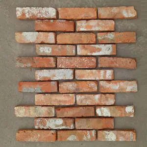 Split Facing Wall Cladding Decor Veneer Clay Red Old Thin Brick