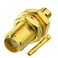 Buena calidad para conector SMA de soldadura de mamparo hembra de cable RG405