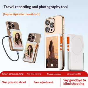 <span class=keywords><strong>Proyector</strong></span> de pantalla magnético para selfies con soporte para teléfonos Android, Apple, <span class=keywords><strong>iPhone</strong></span> 16, dedicado para monitoreo y transmisión en vivo - Product Image 1
