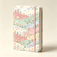 Carnet à couverture rigide florale personnalisé A5, agenda paysage naturel, journal de planification, journal intime pour filles, cadeau