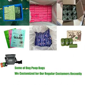 Custom Printed Pet Poop Bio Degradable Corn Starch <b>Compost</b> Waste <b>Bag</b> Set Biodegradable Compostable <b>Bags</b> for Dog - Product Image 4