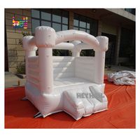 Château gonflable de luxe tout blanc pour tout-petits 6x6 en PVC de qualité commerciale avec impression de logo gratuite pour les locations de mariages