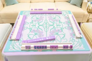 Jeu de Mahjong Américain Personnalisé <span class=keywords><strong>en</strong></span> Gros, 160 Tuiles, Motif Dessin Animé <span class=keywords><strong>Paris</strong></span> Violet, Sur Mesure pour Jeu Familial, Tuiles de Mahjong de Plage - Product Image 5