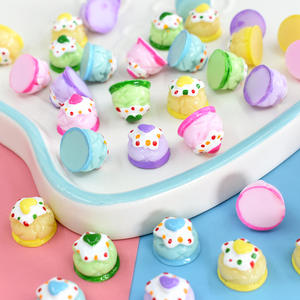 Adornos de resina con forma de pastel de colores, dulces y postres, cabujones de resina de base plana para scrapbooking, manualidades de resina DIY y decoración de fundas de teléfono - Product Image 2