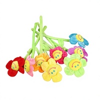 Jouet en peluche en forme de plante, visage de tournesol souriant, bouquet de roses, fleur en tissu, attache de rideau, accessoires floraux, décoration photographique