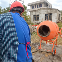 Bétonnière portable manuelle à bascule durable de 200 L, 2,5 kW, pour les projets de construction résidentielle