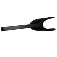 Bras de liaison droit en aluminium forgé noir anodisé sur mesure, configuration à trois trous pour le contrôle de vélo et de moto, conformité ISO9001