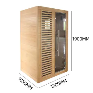 Luxury 1 Person Indoor Traditional Dry Steam Wood Sauna Room For Sale