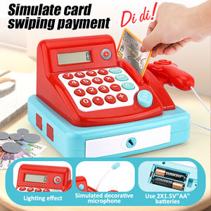 Juego de simulación para niños, casa electrónica, supermercado, juguetes, sistema de máquina, <span class=keywords><strong>caja</strong></span> <span class=keywords><strong>registradora</strong></span> de juguete - Product Image 4