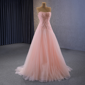 Robes de princesse élégantes en dentelle sans manches roses pour femmes, soirée Jancember RSM222130 - Product Image 6