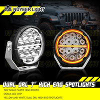 Phare de travail rond LED 7 pouces 70W 7000LM super lumineux avec anneau DRL pour camions, Jeep, VTT, UTV, SUV