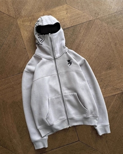 Sudadera con Capucha y Estampado Urbano para Hombre con Diseño de Cremallera, Estilo <span class=keywords><strong>Ninja</strong></span> Personalizado y Pasamontañas - Product Image 3