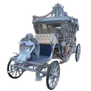Chariot Royal de tourisme en argent Noble, parc d'attractions, princesse cendrillon, décoration de la maison, accessoires de fête, chariot de cheval de <span class=keywords><strong>mariage</strong></span> - Product Image 1