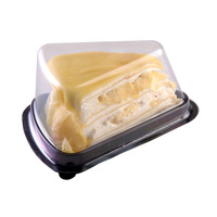 Boîtes à pain jetables en plastique transparent de qualité alimentaire avec couvercles hauts, mini-boîtes à gâteaux, boîtes à tranches de tiramisu, contenants cadeaux pour desserts