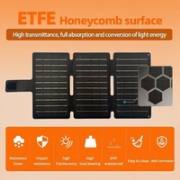 Panneau solaire pliable Kucher 12W léger Nomad Power, matériau PET, monocristallin, design tri-pliant, efficacité 22%, USB, noir
