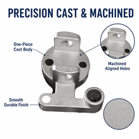 Support de montage en alliage d'aluminium moulé sous pression ADC12, surface sablée, trous usinés avec précision, certifié ISO9001 pour