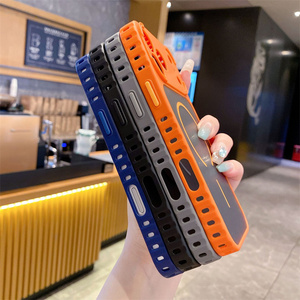 เคสโทรศัพท์แบบแม่เหล็กสีดำลายรังผึ้งสำหรับ iPhone 17 16 15 14 Pro Max ขอบกันกระแทกแบบด้าน ฝาหลังแข็งแบบด้านทำจาก PC - Product Image 6