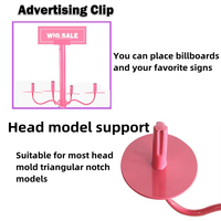 Présentoir Rotatif Métallique pour Perruques Lace Front, Têtes de Mannequin sur Pied Personnalisable en Magasin, Bundles de Cheveux Tressés Humains