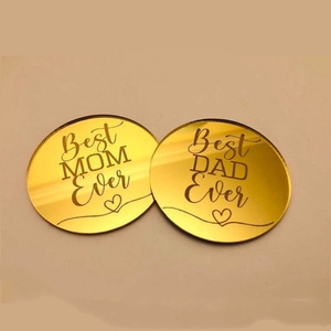 Honey And Sweetness Mother's Day Cake Decorations <b>Acrylic</b> <b>Mirror</b> Style Cake Plugin For Cupcake Decorating - Product Image 5