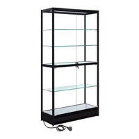 Vitrine transparente en verre pour présentation, étagère de comptoir sur mesure pour boutique
