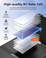 Chargeur de panneau solaire portable ultra-léger 25W avec USB-A de charge rapide QC3.0/ports USB-C IP68 étanche pour une utilisation en extérieur