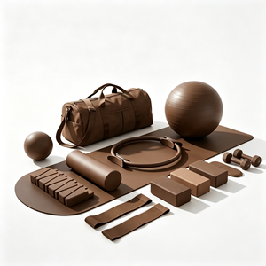 Set di Accessori Certificati per Yoga e Pilates: Tappetino Yoga in Silicone, Manubri, Anelli, Cerchio Pilates, Mini Palla, Fasce in Tessuto per Studio - Product Image 4