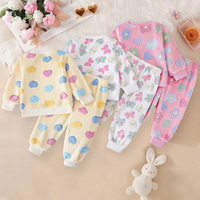Vêtements pour enfants personnalisés, t-shirt à manches longues en polyester avec motif de cœur et de fleurs pour bébé fille, printemps, pour l'Europe et les États-Unis