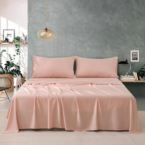 100% tre tự nhiên bộ đồ giường đặt thoáng khí sateen rắn tấm ga trải giường phẳng thiết lập - Product Image 2