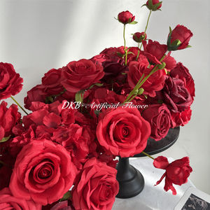 Guirnalda de Flores Artificiales para Mesa de Comedor, Flores de Seda Sintética, Camino de Mesa de Rosas Rojas Artificiales para Decoración de Eventos de Boda - Product Image 3