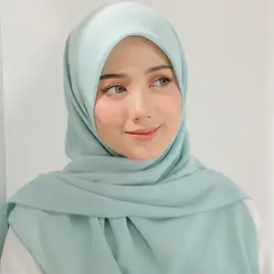 Indonesia Malaysia Popular Voile Fashion Muslim Hijabs Tudung Bawal Cotton Japanese Cotton Muslim Hijab