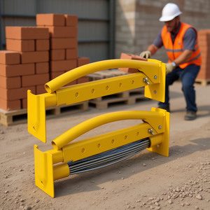 Sollevatore per mattoni giallo con cavi in acciaio per il trasporto e il sollevamento di mattoni - Product Image 2