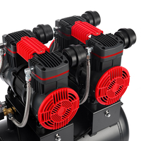 Compresor de Aire Industrial Silencioso Sin Aceite TAHU de 50L, Mini Compresor Portátil de Alto Rendimiento de 4.2hp 3.16kw 220V para Uso en Talleres