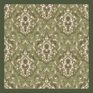 70x70cm Vintage Damask Ornate Floral Print Polyester Satin <b>Square</b> <b>Scarf</b> Luxury Baroque Neck <b>Scarves</b> for Women - Product Image 3