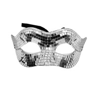 Masque de fête disco en verre écologique fait main pour adultes - Masque de bal tendance très populaire pour la décoration mystérieuse d'Halloween