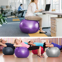 Balle de yoga en PVC anti-rafale régulière de 55cm 65cm 75cm avec pompe à main