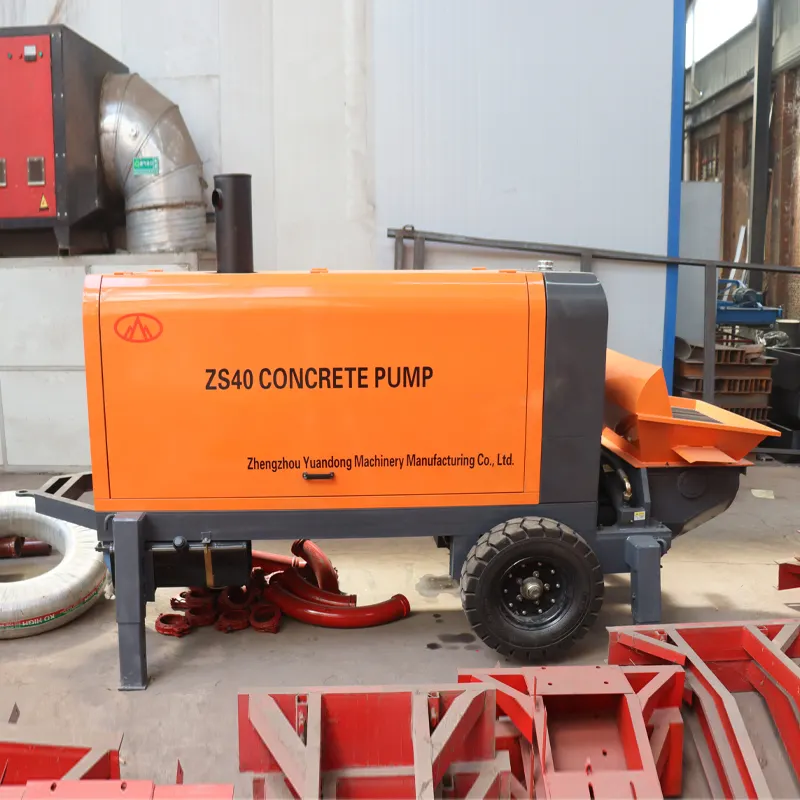 Small Trailer Concrete Pump Truck-mounted Electric Diesel Mortar Pump Portable Concrete Pumping