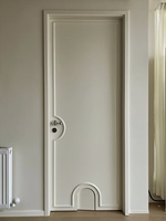 Puerta Interior Compuesta de Estilo Moderno de Mediados de Siglo con Aislamiento Acústico, Puerta de Dormitorio Arqueada de Estilo Retro Francés para Garaje, Hotel, Sala de Estar