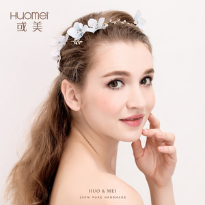 En gros À La Main Feuilles D'or Accessoires De Cheveux bandeau Fleur De Mariage <span class=keywords><strong>Mariée</strong></span> <span class=keywords><strong>Coiffure</strong></span> - Product Image 3